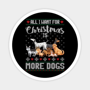 All I Want For Christmas Is More Dogs Xmas Magnet
